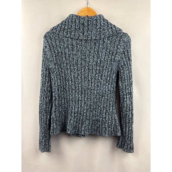 Women’s Small Caslon Navy & Blue Knit Half Zip Sweater. - Picture 4 of 5